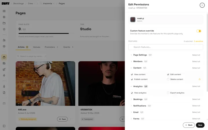 Let a client run only their page while you keep full visibility